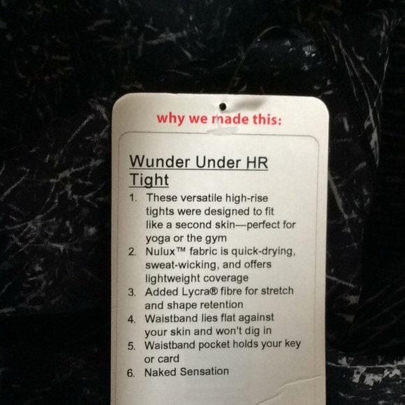 NWT Lululemon Wunder Under HR 7/Nulux ALUP 10 - Picture 4 of 4